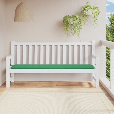 vidaXL Coussin de banc de jardin vert 200x50x3 cm tissu oxford