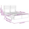 vidaXL Lit de Rangement Gris b&eacute;ton 140 x 190 cm Bois d'ing&eacute;nierie