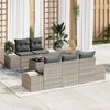 vidaXL Ensemble de canapé de jardin 6 pcs Gris clair polyrotin