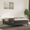 vidaXL Sommier &agrave; lattes de lit et matelas Gris fonc&eacute; 120x200cm Velours