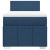 vidaXL Sommier &agrave; lattes de lit avec matelas Bleu 100x200 cm Tissu
