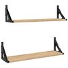 vidaXL &Eacute;tag&egrave;res murales 2 pcs ch&ecirc;ne sonoma 60x15x15,5 cm