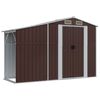 vidaXL Abri de jardin marron 277x365,5x179 cm acier galvanis&eacute;