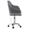 vidaXL Chaise pivotante &agrave; manger Gris clair Tissu