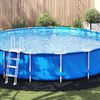 vidaXL Tapis de piscine Noir &Oslash; 610 cm Tissu non tiss&eacute;