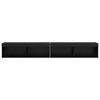vidaXL Meubles TV muraux Panama 2 pcs Ch&ecirc;ne noir 100 x 30 x 30 cm