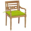vidaXL Chaises Batavia avec coussins lot de 4 Bois de teck solide