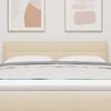 vidaXL T&ecirc;te de lit LED avec des lumi&egrave;res &agrave; LED Cr&egrave;me 144 cm Polyester