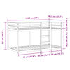 vidaXL Lit superpos&eacute; sans matelas rose 75x190 cm bois de pin massif