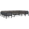 vidaXL Canap&eacute; sectionnel avec coussin R&eacute;sine tress&eacute;e Anthracite