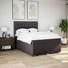 vidaXL Sommier &agrave; lattes de lit avec matelas Marron fonc&eacute; 140x200 cm