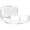 vidaXL Cadre de lit sans matelas gris fonc&eacute; 140x200 cm tissu
