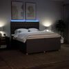 vidaXL Sommier &agrave; lattes de lit avec matelas Marron fonc&eacute; 200x200 cm