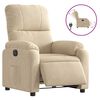vidaXL Fauteuil inclinable &eacute;lectrique cr&egrave;me tissu microfibre