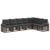 vidaXL Ensemble de canap&eacute; de jardin 7 pc Gris et Gris fonc&eacute; polyrotin