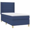 vidaXL Sommier &agrave; lattes de lit avec matelas Bleu 90x200 cm Tissu