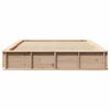 vidaXL Cadre de lit Marron 160 x 200 cm Bois de pin massif