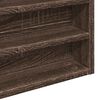 vidaXL Armoire &agrave; vitrine ch&ecirc;ne marron 100x8,5x50 cm bois d'ing&eacute;nierie