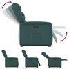 vidaXL Fauteuil inclinable vert fonc&eacute; tissu