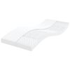 vidaXL Matelas en mousse blanc 80x200 cm 7 zones duret&eacute; 20 ILD