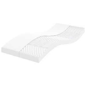 vidaXL Matelas en mousse blanc 80x200 cm 7 zones duret&eacute; 20 ILD