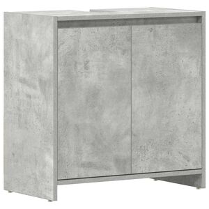 vidaXL Armoire de salle de bain Gris b&eacute;ton 60x33x60 cm Bois ing&eacute;nierie