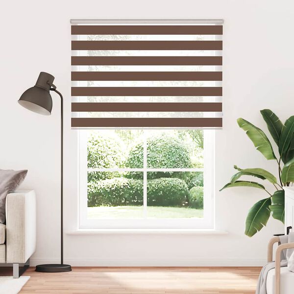 vidaXL Store z&egrave;bre marron 165x200cm largeur du tissu 160,9cm polyester