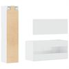 vidaXL Ensemble de meubles de salle de bain 3 pcs blanc brillant