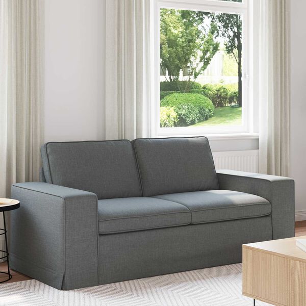 vidaXL Canap&eacute; 140cm Gris fonc&eacute; M&eacute;tал