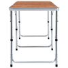 vidaXL Table pliable de camping Aluminium 240x60 cm
