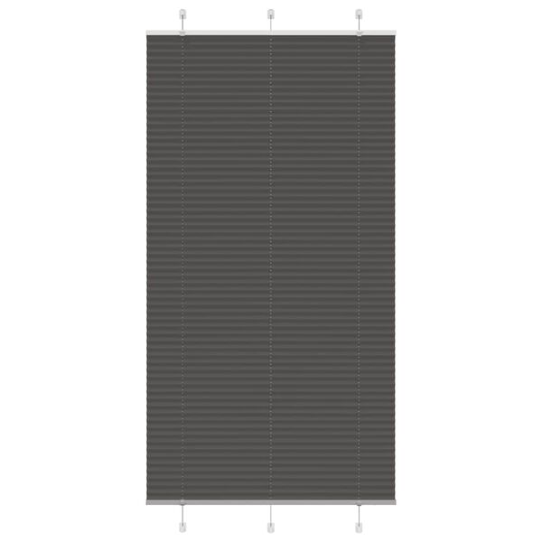 vidaXL Store pliss&eacute; noir 110x200 cm largeur du tissu 109,4cm polyester