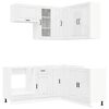vidaXL Unit&eacute; de cuisine PORTO 8 pc Blanc brillant Bois d'ing&eacute;nierie