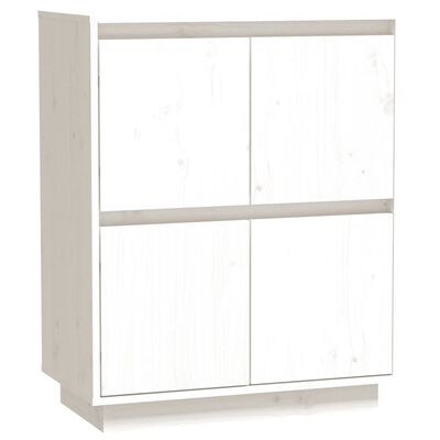 vidaXL Buffet Blanc 60x34x75 cm Bois massif de pin