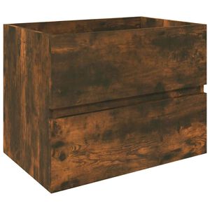 vidaXL Armoire de lavabo Ch&ecirc;ne fum&eacute; 60x38,5x45 cm Bois d'ing&eacute;nierie