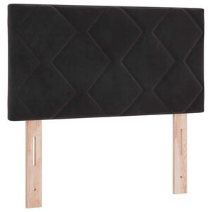 vidaXL T&ecirc;te de lit LED Noir 80 cm Velours