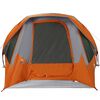 vidaXL Tente de camping de cabine 4 personnes gris orange imperm&eacute;able
