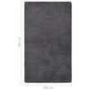 vidaXL Tapis peluche Anthracite 300x200 cm