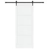 vidaXL Porte coulissante ORKDAL Blanc et Noir 93 x 232 cm Pin massif