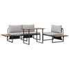 vidaXL Ensemble de salle &agrave; manger pour jardin 3 pcs Gris clair Acier