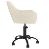 vidaXL Chaises pivotantes &agrave; manger lot de 6 Cr&egrave;me Velours