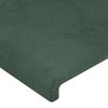 vidaXL T&ecirc;te de lit &agrave; LED Vert fonc&eacute; 93x16x78/88 cm Velours