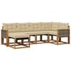vidaXL Ensemble de canap&eacute;s d'ext&eacute;rieur 6 pcs Naturel et Beige