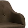 vidaXL Chaise pivotante de salle à manger Marron foncé Tissu