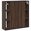 vidaXL Armoire &agrave; miroir de salle de bain ch&ecirc;ne marron bois ing&eacute;nierie