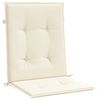 vidaXL Coussins de chaise de jardin &agrave; dossier bas lot de 4 cr&egrave;me