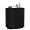 vidaXL Buffet Noir 60x34x75 cm Bois massif de pin