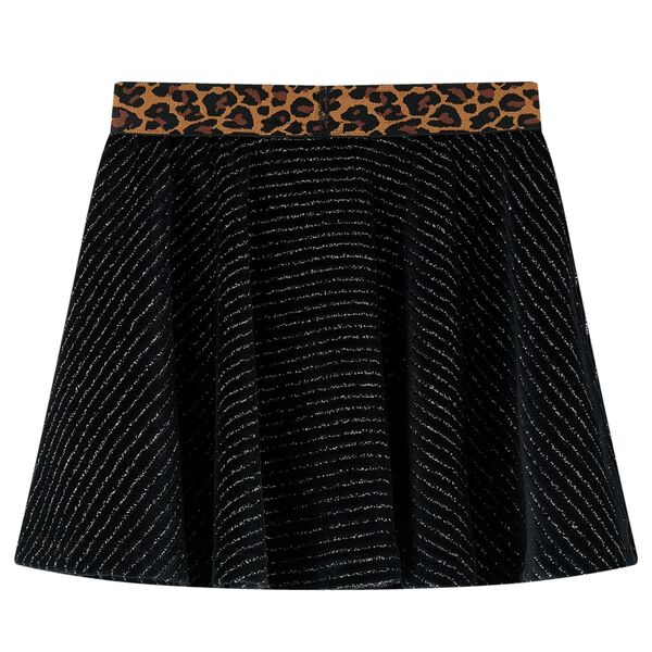 Jupe pour enfants avec ceinture l&eacute;opard noir 116