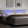 vidaXL T&ecirc;te de lit LED Blanc 200 cm Cuir synth&eacute;tique