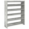 vidaXL &Eacute;tag&egrave;re &agrave; chaussures gris b&eacute;ton 80x25x100 cm bois d'ing&eacute;nierie
