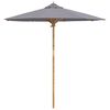 vidaXL Parasol de jardin Gris fonc&eacute; &Oslash; 270 x 260 cm Bambou